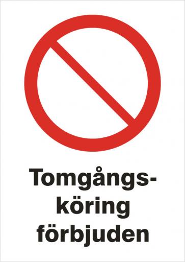 Förbudsskylt. Tomgångskörning förbjuden (A3)