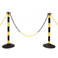 Avspärrningspaket -Light-, 6st Plaststolpar inkl. 25 m kedja